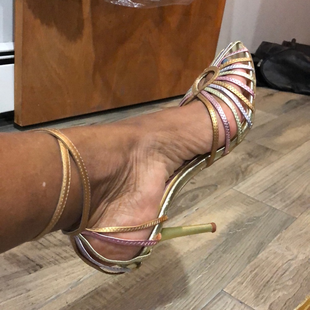 Multi Colored Multi Strapped Sandals - image 3